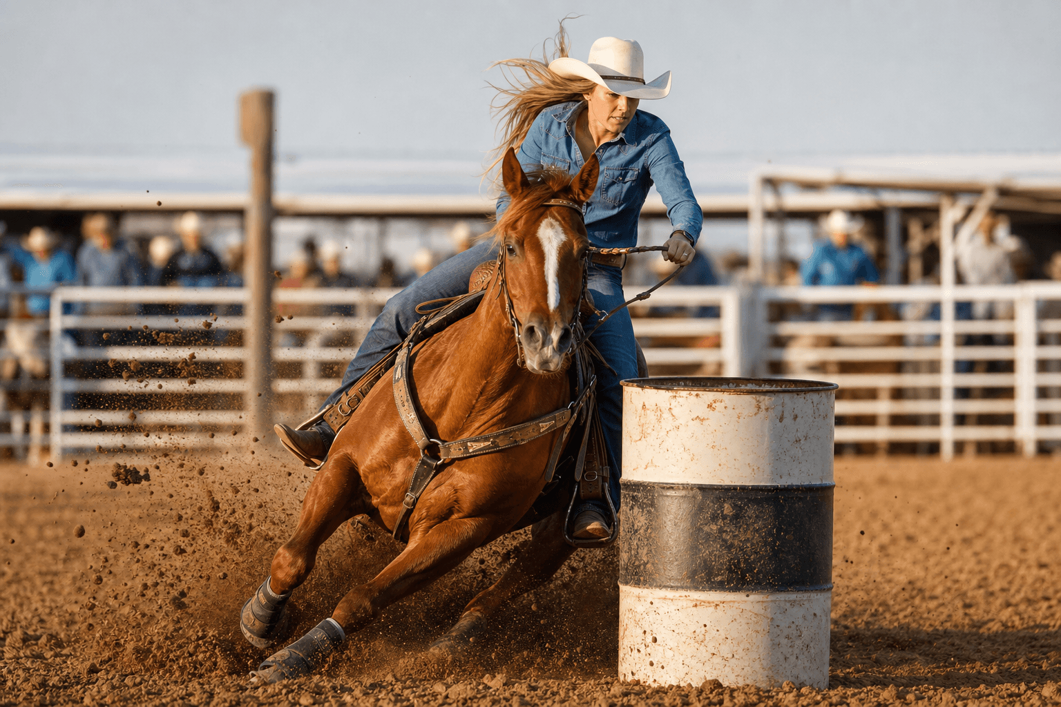 Paris Rodeo & Horse Club: barrel racing arena action.